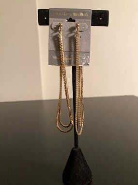 Gold Multi-Chain Long Dangle Earrings